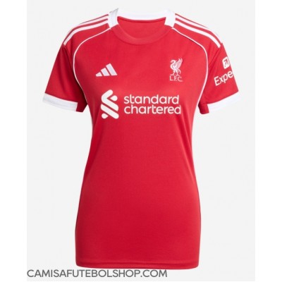 Camisa de time de futebol Liverpool Mohamed Salah #11 Replicas 1º Equipamento Feminina 2025-26 Manga Curta Camisa de time de futebol Liverpool Mohamed Salah #11 Replicas 1º Equipamento Feminina 2025-26 Manga Curta